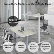 Standing Desk Height Adjustable Sit Stand Motorised Grey Single Motors Frame Top