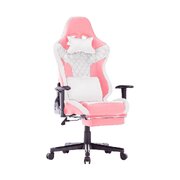 7 Rgb Lights Bluetooth Speaker Gaming Chair Ergonomic Racing Chair Reclining Gaming Seat Pink White