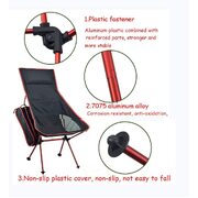 Camping Chair Folding High Back Backpacking Chair With Headrest, Lightweight Portable