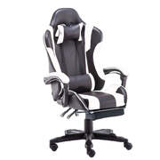 Gaming Chair Office Computer Seating Racing Pu Executive Racer Recliner Large Black White
