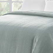 Organic Woven Herringbone Grey Blanket 228 X 228 Cm