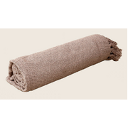 Woven Natural Pink Bed Throw With Tassel 150 X 200 Cm