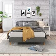 Metal Bedframe Mattress Foundation Dark Grey Double