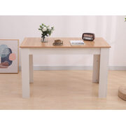 Dining Table Rectangular Wooden 120M-Wood&Amp;White