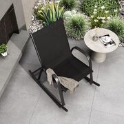 Rocking Chair High Back Rocker Chairs Steel Metal Textilene