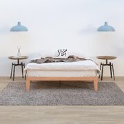 Nature's Embrace: Queen Bed Base Frame - Radiant Warmth of Wood