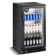 120L Black Commercial Single Door Small Bar Fridge Beverage Cooler Under Counter