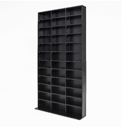 Adjustable Cd Dvd Bluray Media Book Storage Cupboard - Black