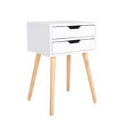 Suzy White: Stylish Bedside Table With Two Drawers
