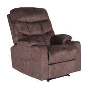8-point electric massage recliner chair - leathaire lounge sofa armchair avery brown