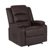 Home recliner chair - pu leather sofa lounge armchair marlo brown