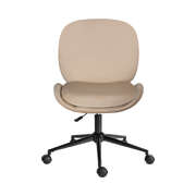 Office desk chair - velvet armless swivel study seat ovoid pale khaki
