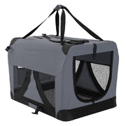 Grey Portable Soft Dog Cage Crate Carrier Xxxl