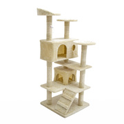 130Cm Beige Cat Tree Soho Multi Level Scratcher