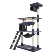 Cat Tree Multi Level Scratcher Maple 140Cm Grey