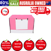Cage Cover Enclosure For Wire Dog Cage Crate 48In Pink