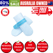 28pc X Dog Shoes Waterproof Disposable Boots Anti-Slip Pet Socks M BLUE