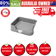 Dog Pet Potty Tray Training Toilet Raised Walls T1 Grey