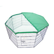 Pet Playpen 8 Panel 24In Foldable Dog Cage + Cover