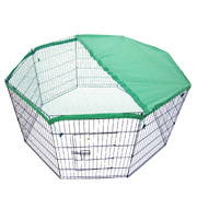 Pet Playpen 8 Panel 42In Foldable Dog Cage + Cover