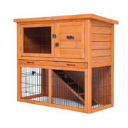 Rabbit Hutch Chicken Coop 92 X 45 X 82Cm 2 Storey Cage Run Aria