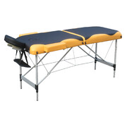 2-Fold Aluminium Massage Table for Beauty Therapy Portable 