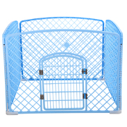 4 Panel Plastic Pet Pen Pet Foldable Fence Dog Fence Enclosure Blue