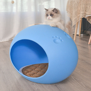 Blue Cave Cat Bed House - Perfect for Kittens, Cats, and Small Dogs
