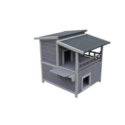 Rainproof 2 Story Cat Shelter Condo with Escape Door: The Ultimate Kitty House