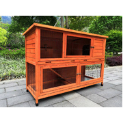 150 Cm Xxl Double Storey Rabbit Hutch Guinea Pig Ferret Cage Cat House