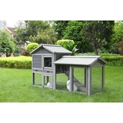 148cm Rabbit Hutch Quail Run Wooden Cage Guinea Pig Cage House