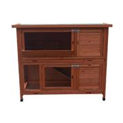 120Cm Xl Double Storey Rabbit Hutch Guinea Pig Cage , Ferret Cage Cat