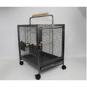 Small Bird Transport Budgie Cage Parrot Aviary Carrier With Wheel