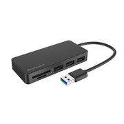 3 Port Usb 3.0 Hub With Dual Slot Sd Microsd Card Reader