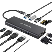 Usb-C 12-In-1 Multiport Docking Station Dual Hdmi + Vga Triple Display