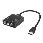 Composite AV CVBS to HDMI Video Converter 1080p Upscaler Alloy Case