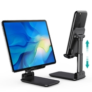 Adjustable Desk Phone/Tablet Stand Black