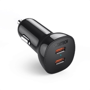 Dual USB-C 36W Car Charger Adapter Black