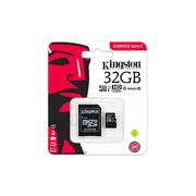 KINGSTON Canvas Select:MicroSD 32GB , 80MB/s read and 10MB/s write with SD adapter SDCS/32GB