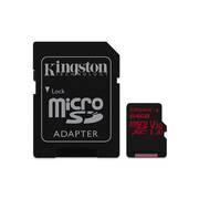 KINGSTON Canvas React: MicroSD 64GB, 100MB/s read and 70MB/s write with SD adapter SDCR/64GB