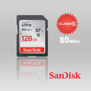 SDSDUNC-128G: SANDISK 128GB SDHC Class 10 Ultra 80MB/S