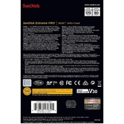 SANDISK SDSDXXY-128G-GNCIN SDXC Extreme Pro V30 4K/UHD UHS-I/U3 170MB