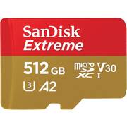 SANDISK SDSQXA1-512G-GN6MA MICRO EXTREME A2 V30 UHS-I/U3 160R/90W SDXC CARD WITH ADAPTER
