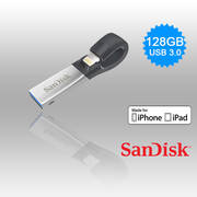 SANDISK IXPAND FLASH DRIVE SDIX30N 128GB GREY IOS USB 3.0 (SDIX30N-128G)