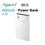 APACER B513 6000mAh Power Bank White