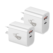 18W Pd Quick Charger Au Plug With Usb And Type C Port  Sdc-18Wacb -2Pack