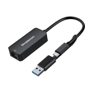 SuperSpeed USB-C and USB-A to 2.5G Ethernet Network Adapter Aluminium 2.5Gbps LAN