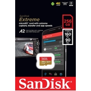 SanDisk Extreme 256GB(1) microSD UHS-I Memory Card