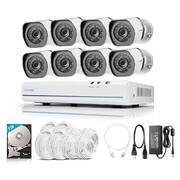 Zmodo 720P NVR 8CH Outdoor CCTV 720P sPoE Security Camera System 2MP with 1TB HDD