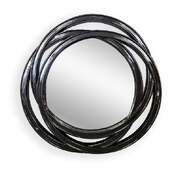 Trio Circle Mirror - Gloss Black 100Cm X 100Cm